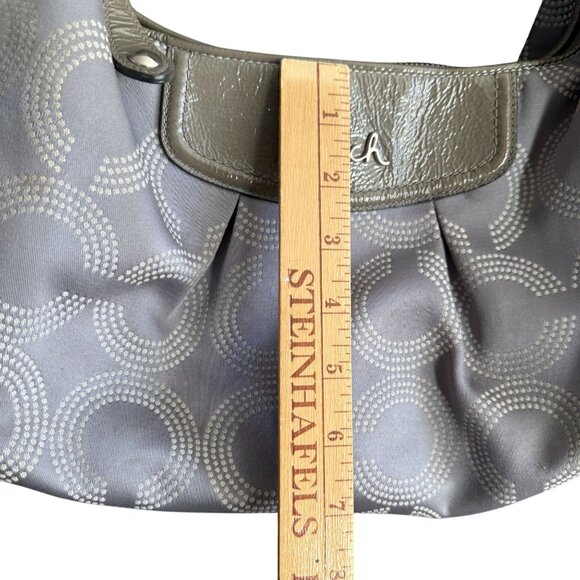 Coach Dotted Jacquard C Print Ashley Shoulder Bag Women's Gray White Modern - Picture 5 of 11